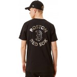 Major League Baseball Team Logo Metallic Print Boston Rot Sox T-Shirt